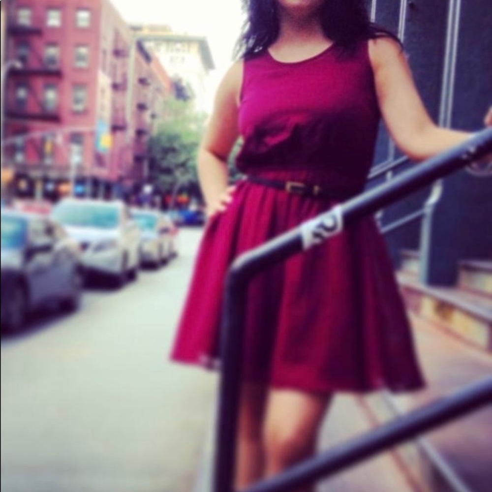 Divided by H&M burgundy dress.